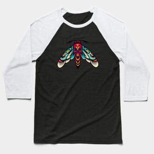 Butterfly Skull Modern Art Baseball T-Shirt